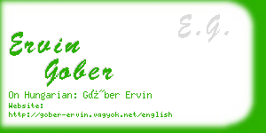 ervin gober business card